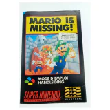 Mario Is Missing! — originele handleiding Super Nintendo Voorkant — Met handleiding