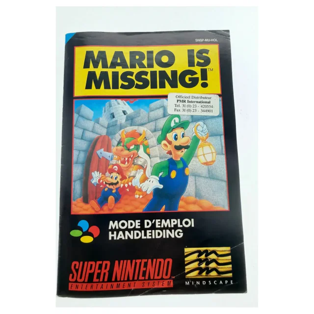 Mario Is Missing! — manuale originale — Super Nintendo