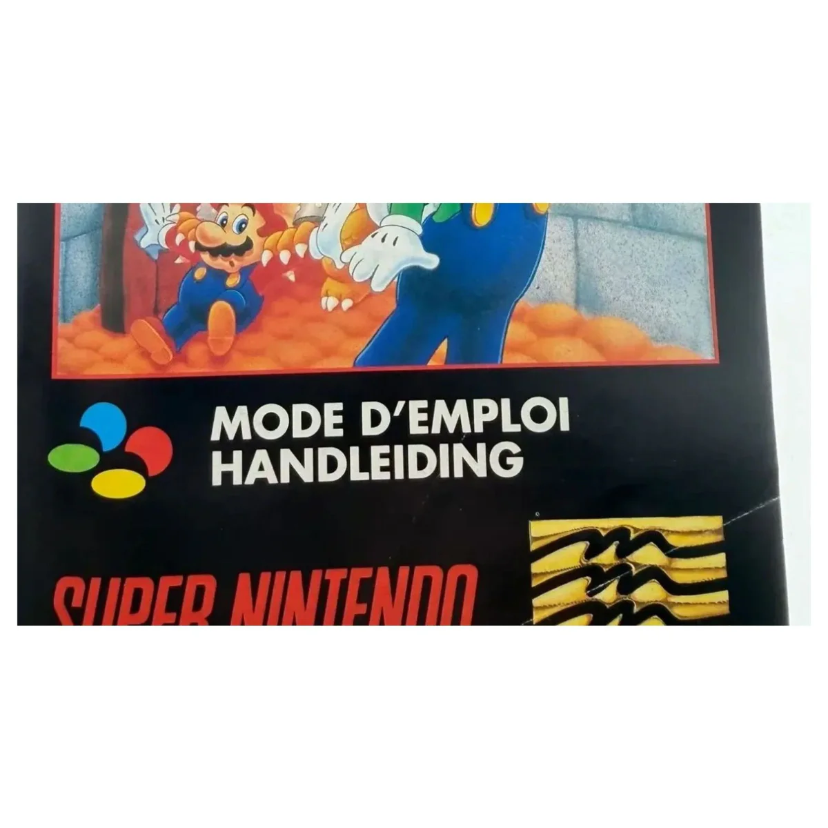 Mario Is Missing! — originele handleiding Super Nintendo Binnenkant — Met handleiding