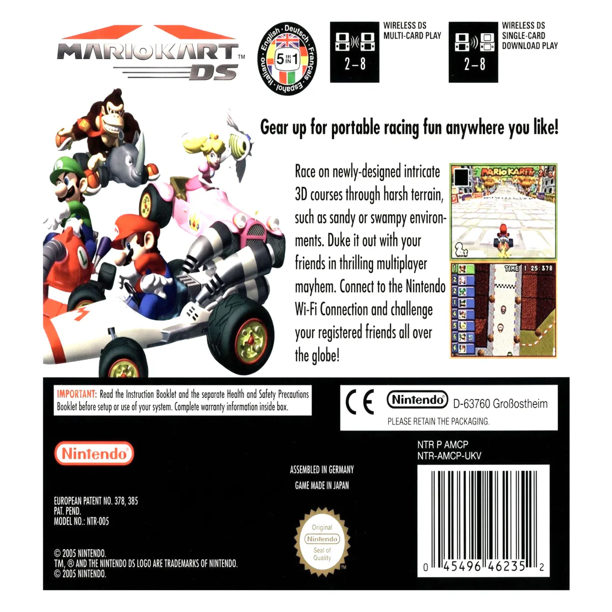 Mario Kart DS Nintendo DS Achterkant — Game in doos