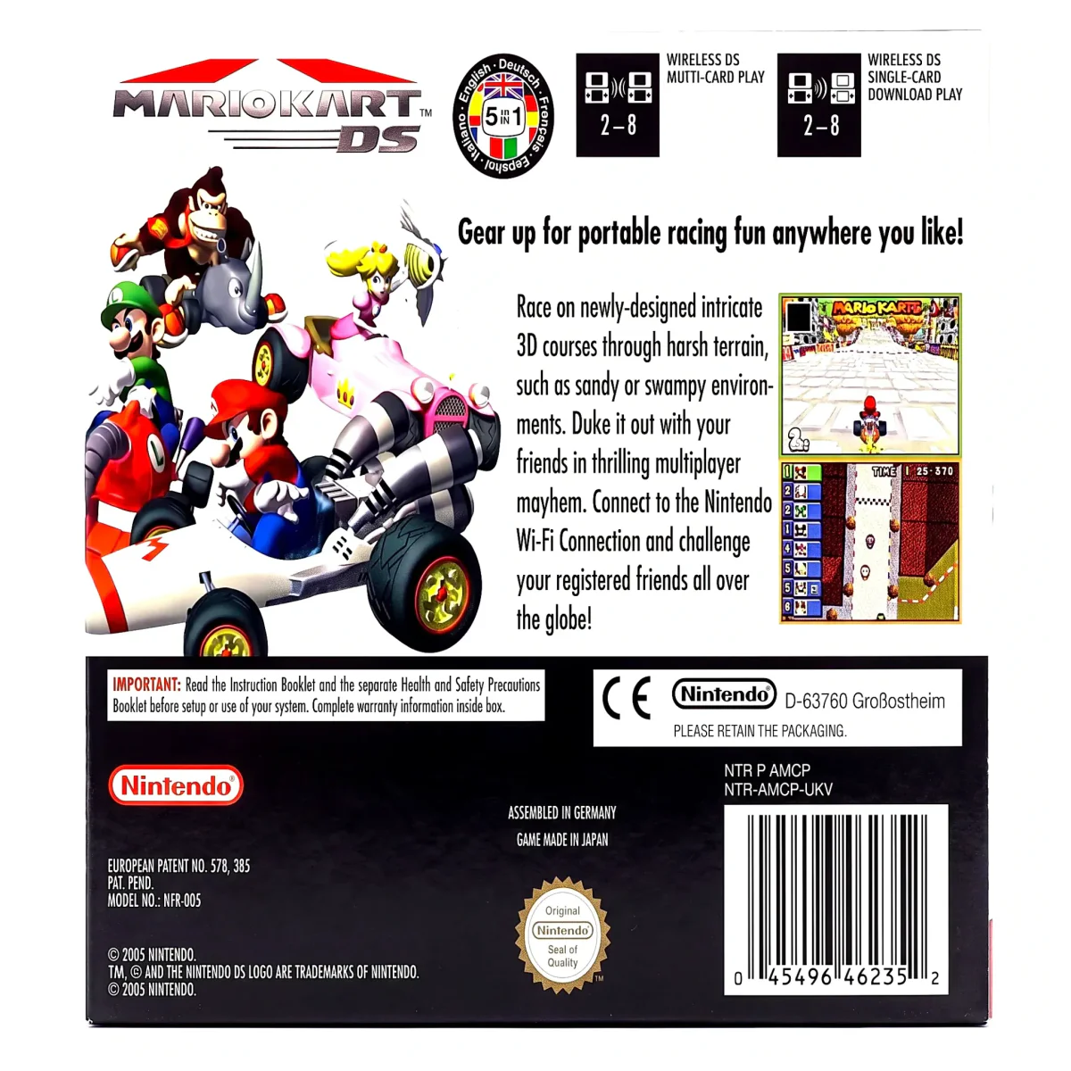 Mario Kart DS (Nintendo DS) — zadní strana
