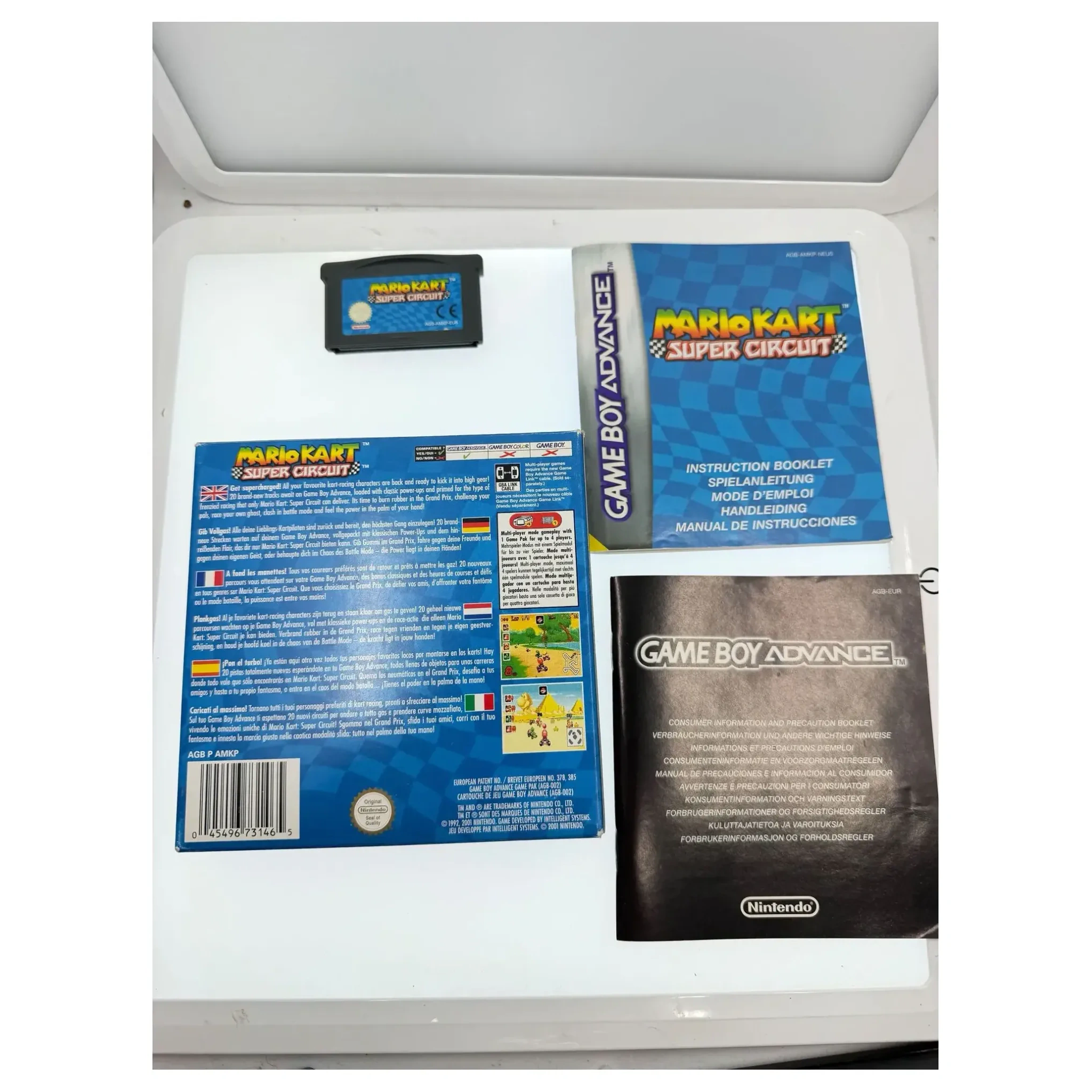 Mario Kart Super Circuit Game Boy Advance Detail — Game in doos met handleiding