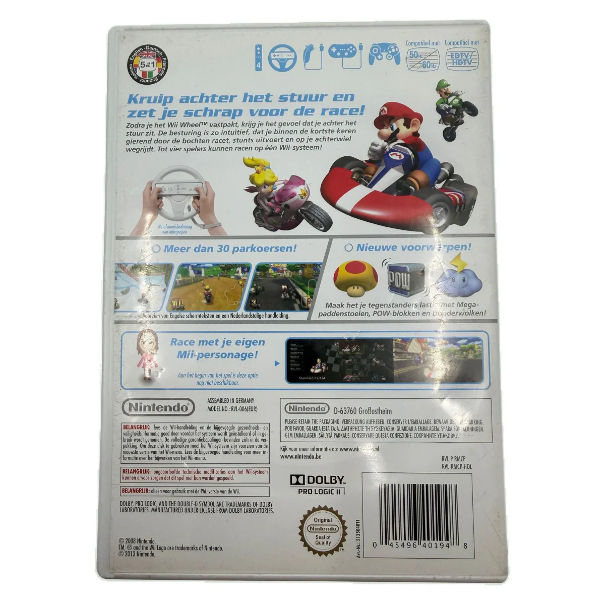 Mario Kart Wii (Nintendo Selects) (Wii) — Rückseite