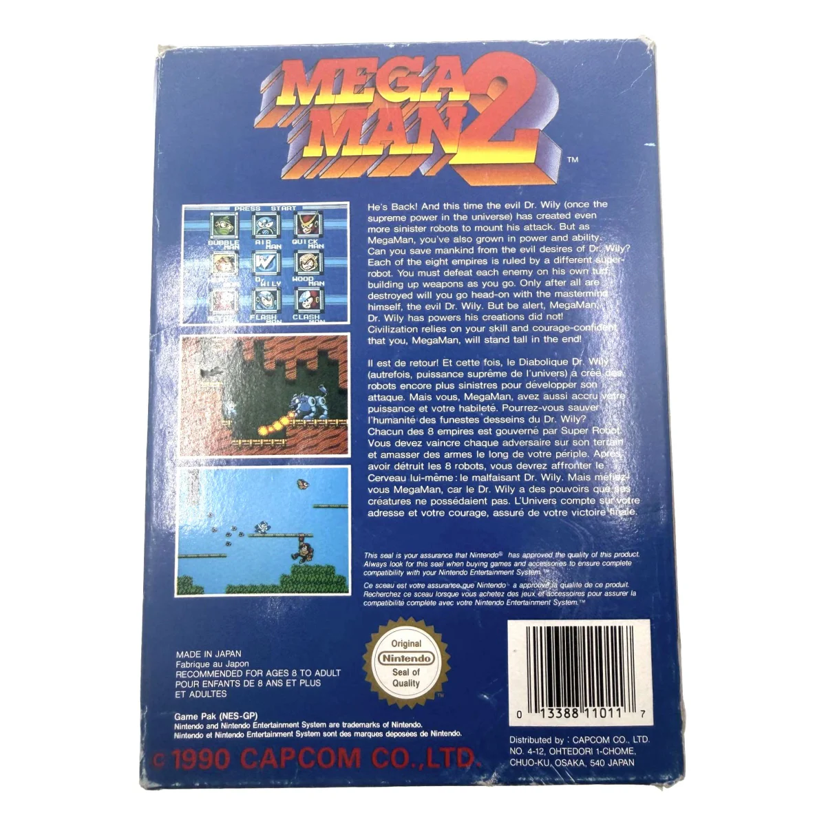 Mega Man 2 NES Achterkant — Game in doos