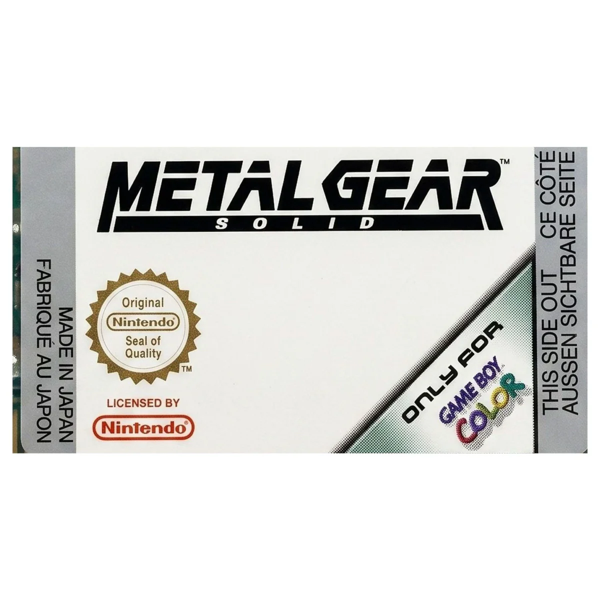 Metal Gear Solid Game Boy / Color Binnenkant — Losse cartridge