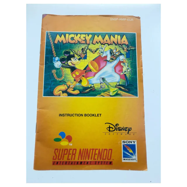 Mickey Mania — manuale originale — Super Nintendo