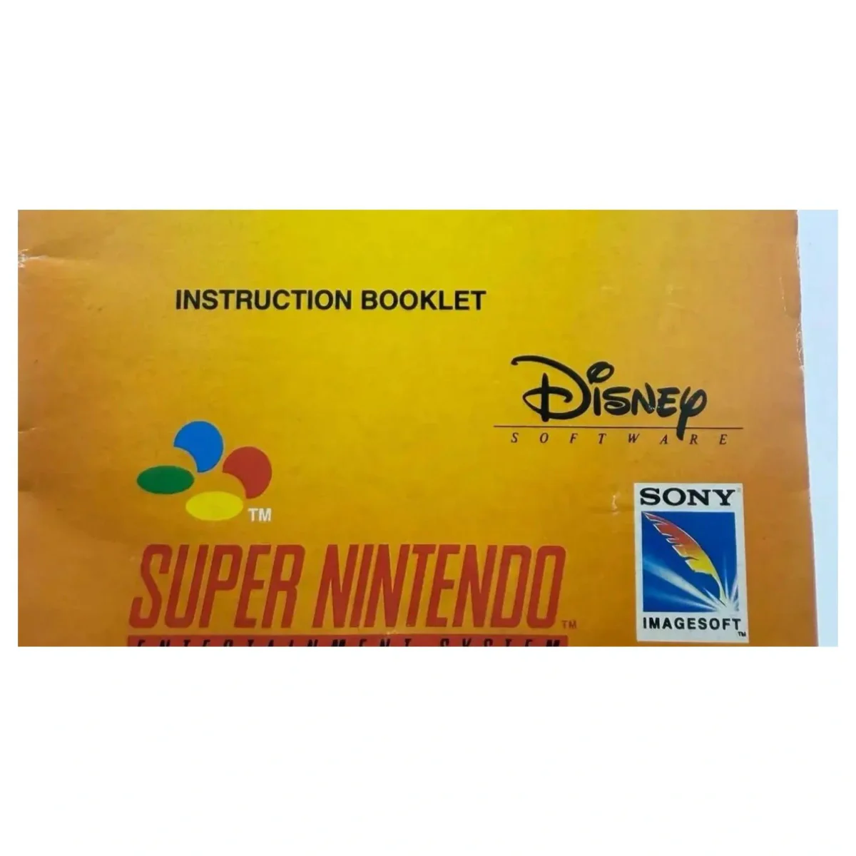 Mickey Mania — originele handleiding Super Nintendo Binnenkant — Met handleiding