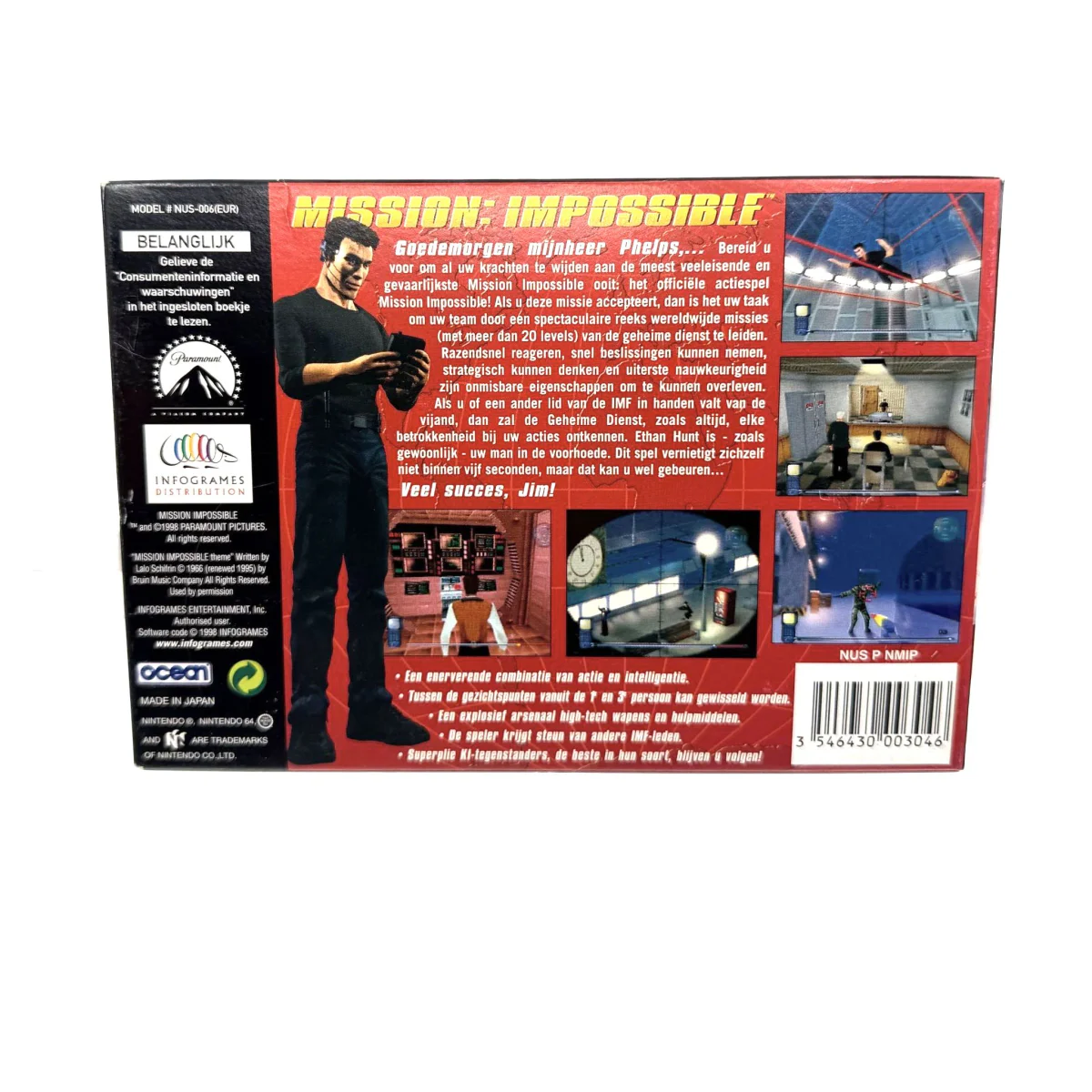 Mission: Impossible (Nintendo 64) — zadní strana
