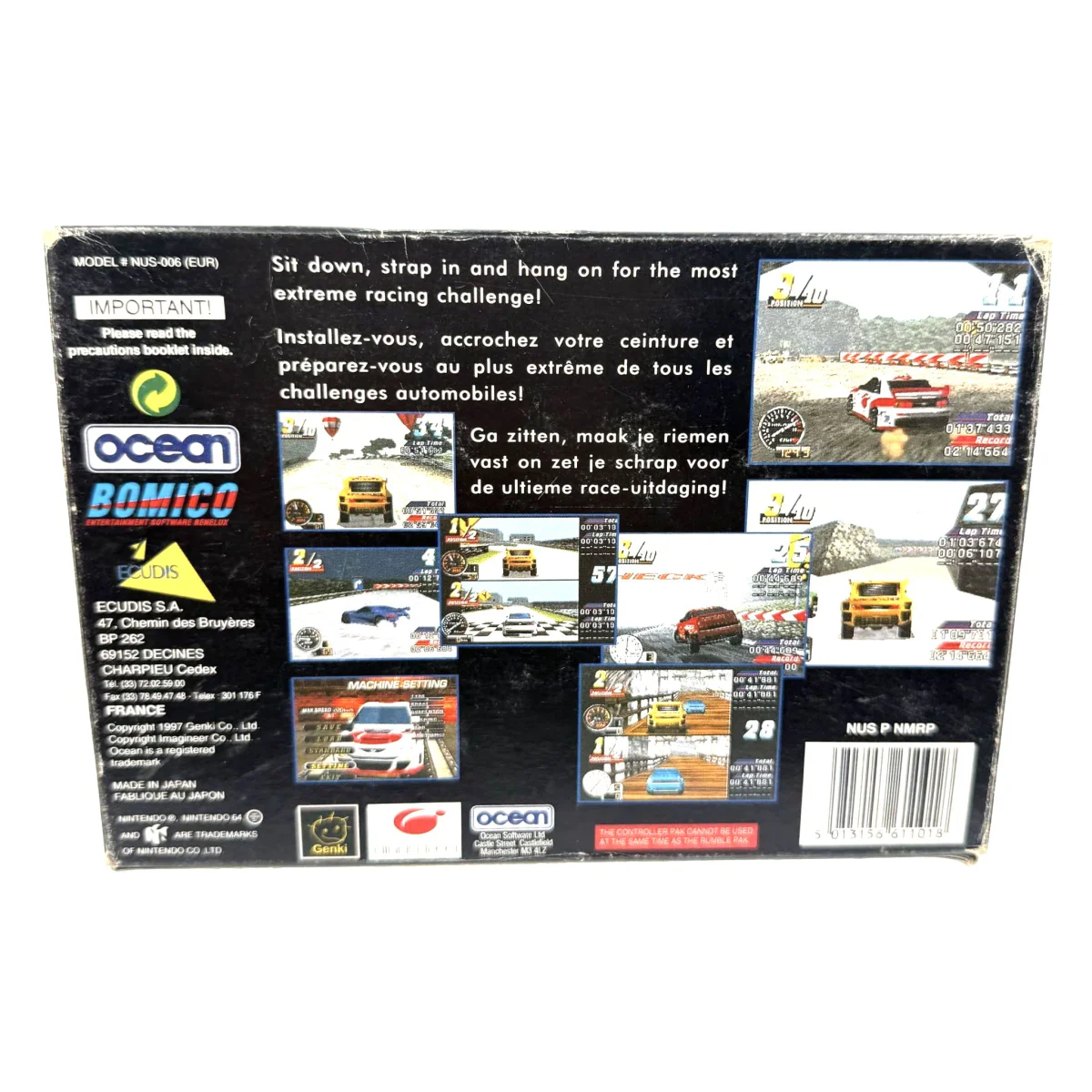 MRC: Multi Racing Championship (Nintendo 64) — face arrière