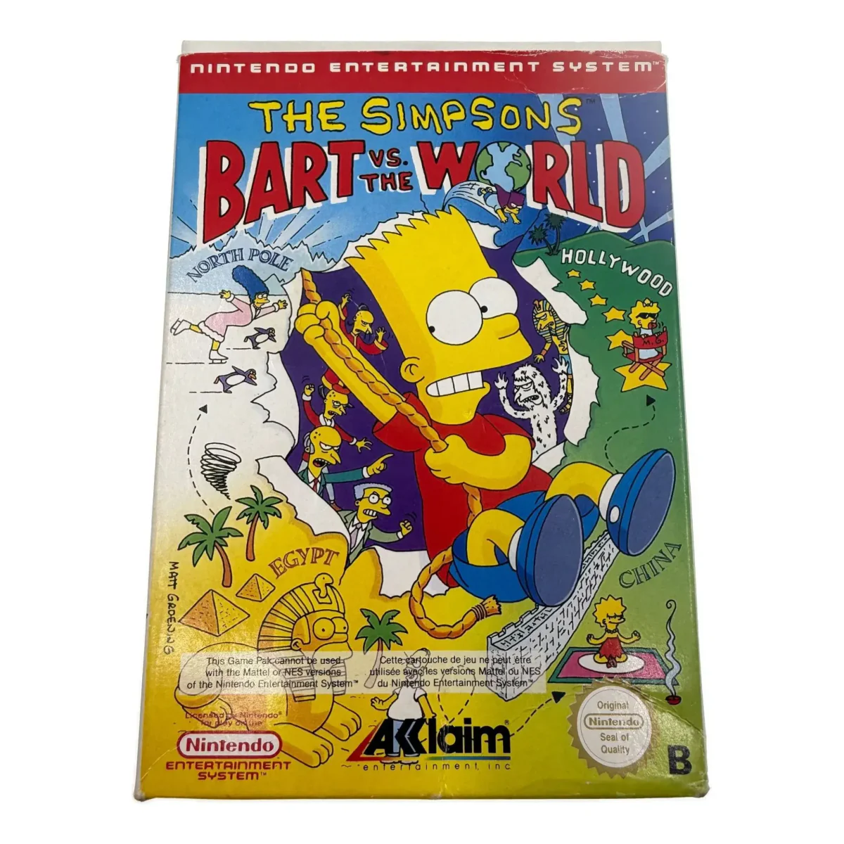NES-set: Chip 'n Dale Rescue Rangers (boxed) + The Simpsons: Bart vs. The World (boxed) + Darkwing Duck (los) (NES) — detail photo 1