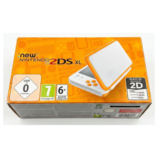 New Nintendo 2DS XL Wit + Oranje (Console met doos) — Nintendo 2DS XL