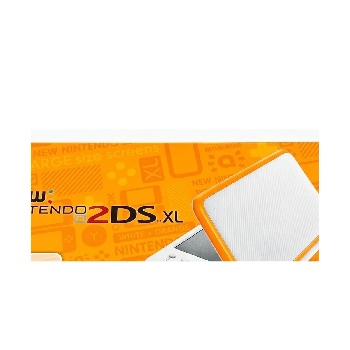 New Nintendo 2DS XL Bílá + Oranžová (Konzole s originální krabicí) (Nintendo 2DS XL) — detailní fotografie 1