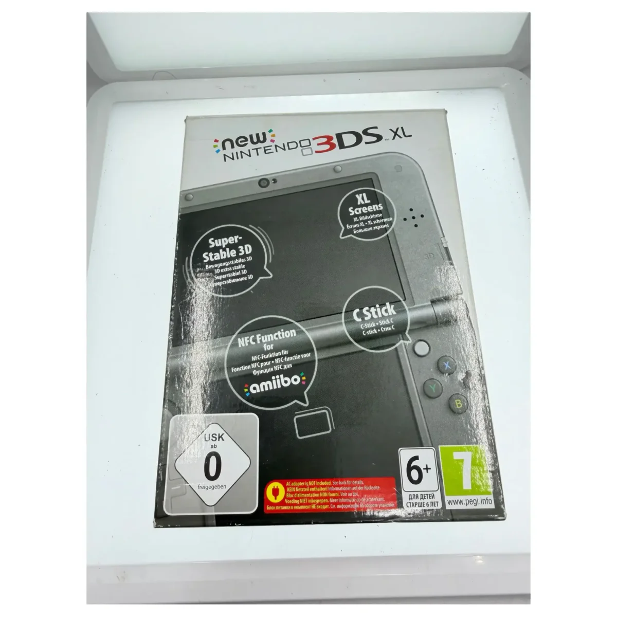New Nintendo 3DS XL Metallic Black (in doos) Nintendo 3DS Voorkant — Console in doos