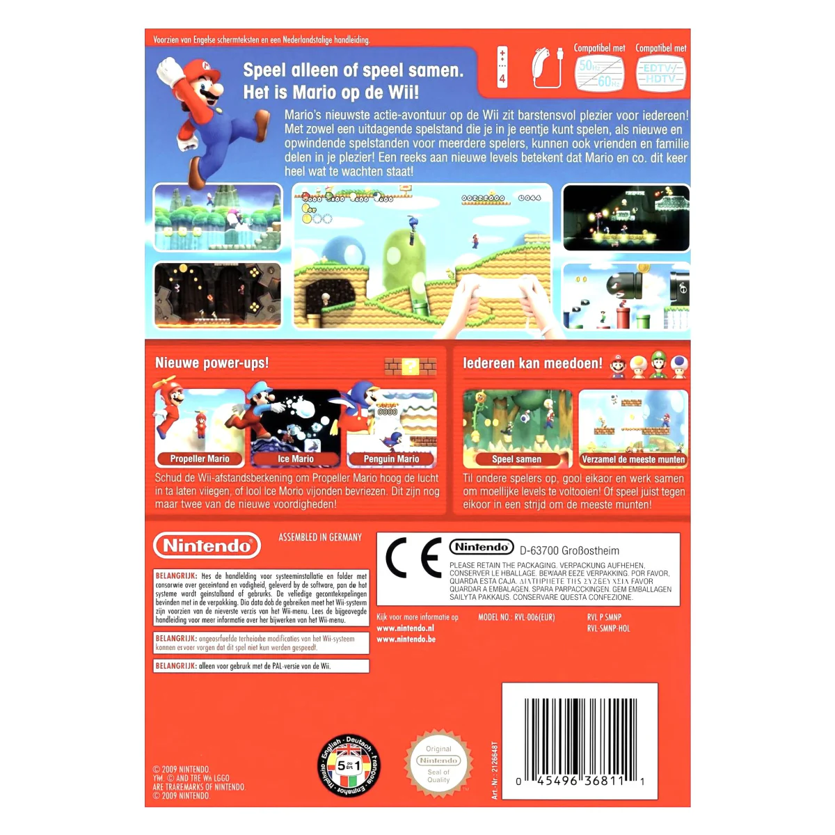 New Super Mario Bros. Wii (Wii) — verso