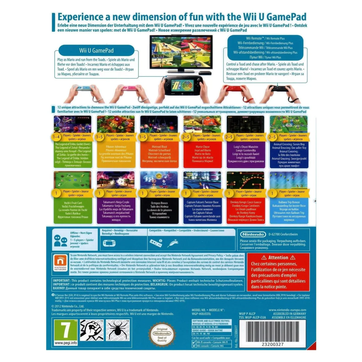 Nintendo Land Wii U Achterkant — Game in doos