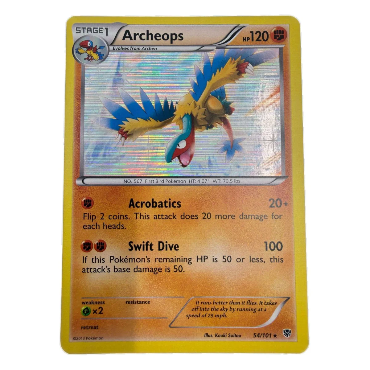 Pokemon Archeops Holo — Plasma Blast 54/101 (Pokemon Kaarten) — Yksittäinen kortti