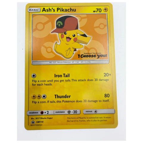 Pokemon Ash's Pikachu — SM Black Star Promo SM110 (Pokemon Kaarten) — Losse kaart — origineel tweedehands kopen bij Gameshop Enter
