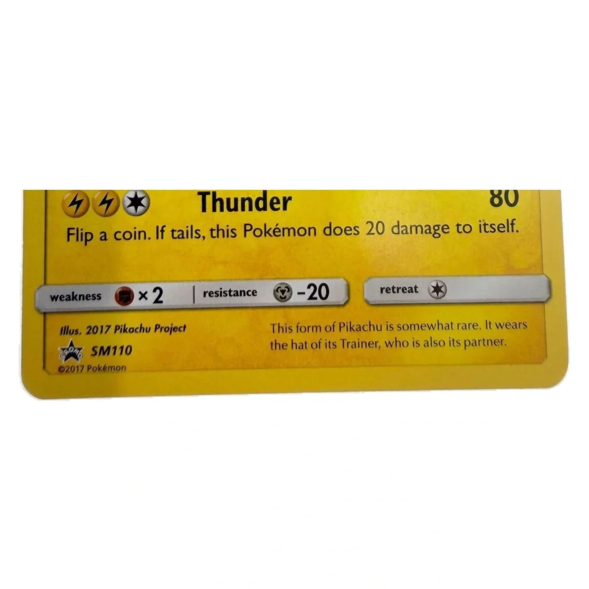 Pokemon Ash's Pikachu — SM Black Star Promo SM110 (Pokemon Kaarten) — Detailfoto 3