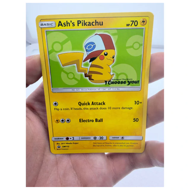 Pokemon Ash's Pikachu — SM Black Star Promo SM112 — Pokemon Kaarten