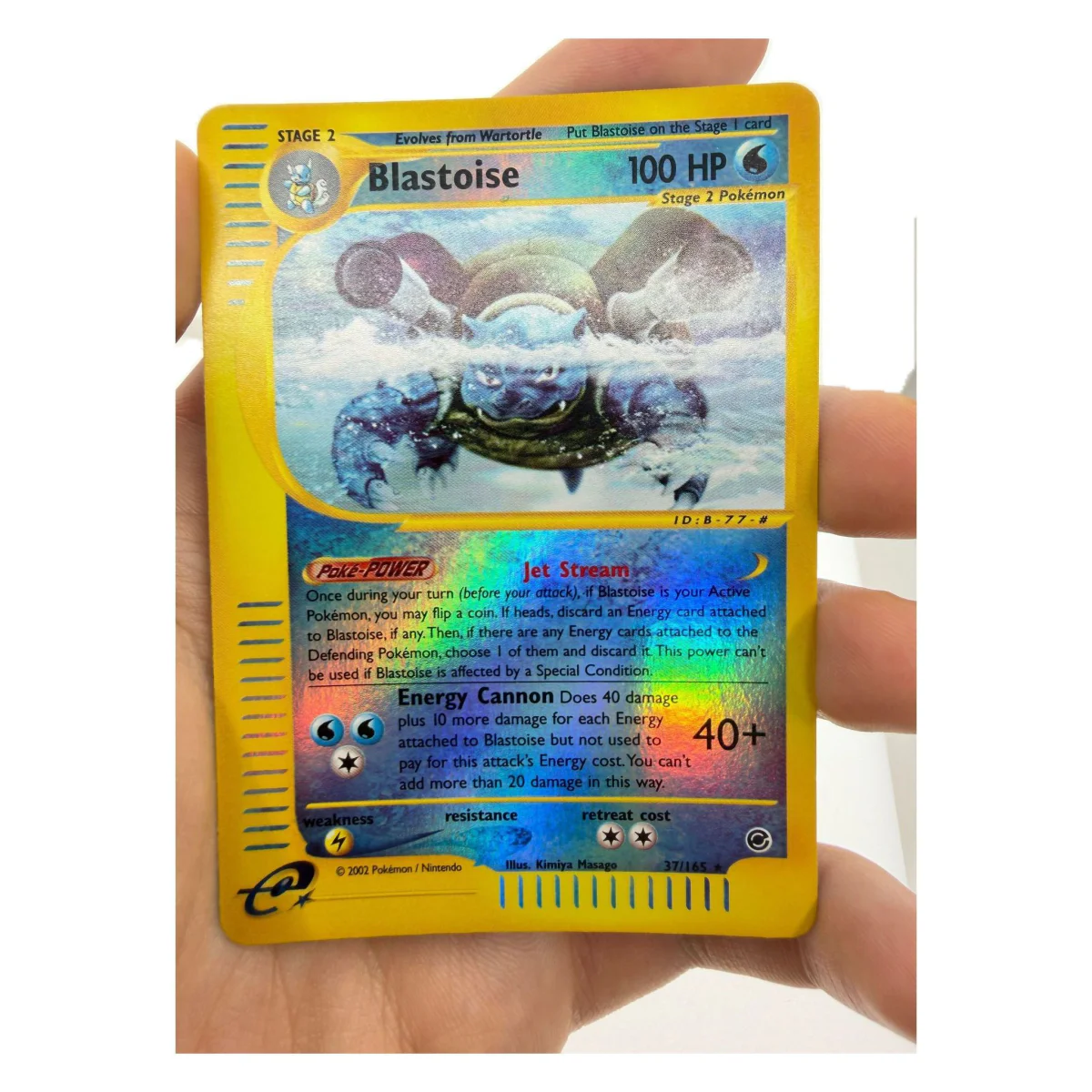 Pokemon Blastoise Reverse Holo — Expedition 37/165 (Pokemon Kaarten) — foto de detalle 1