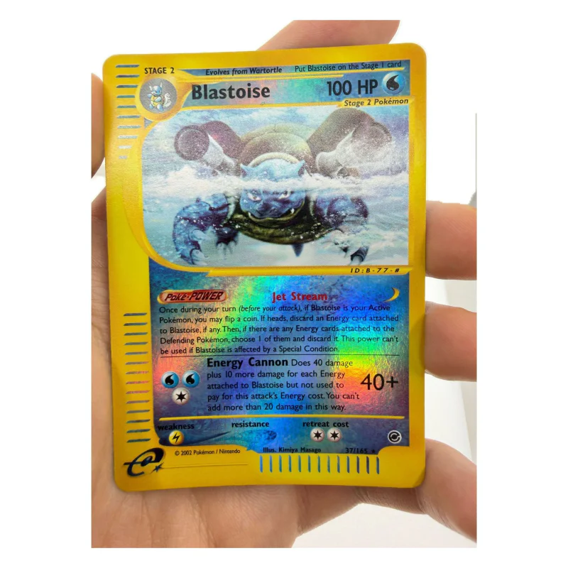 Pokemon Blastoise Reverse Holo — Expedition 37/165 (Pokemon Kaarten) — детайлна снимка 1