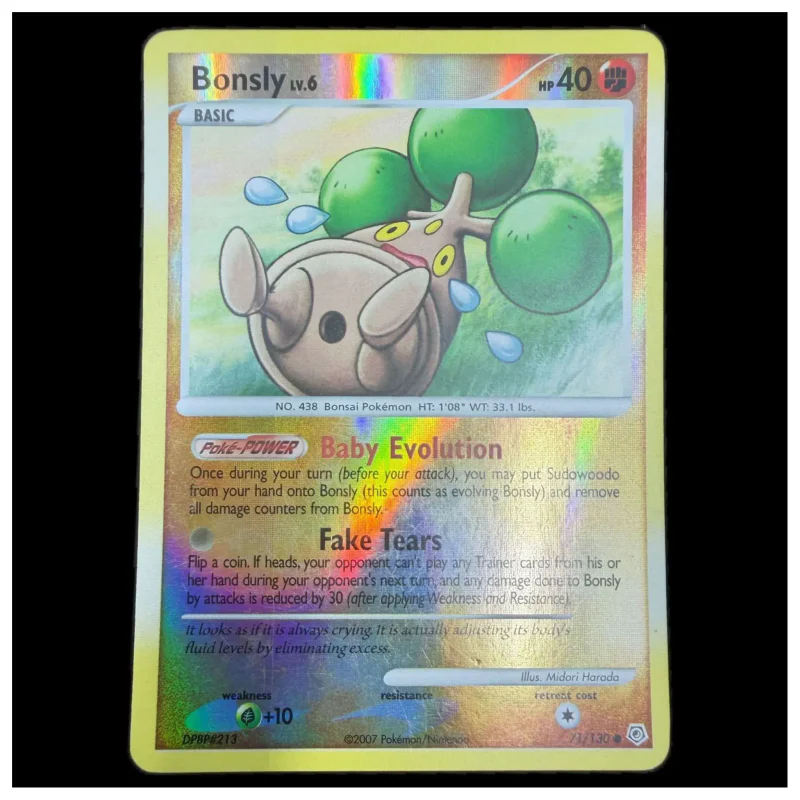 Pokemon Bonsly Reverse Holo — Diamond & Pearl 71/130 (Pokemon Kaarten) Losse kaart — origineel kopen bij Gameshop Enter