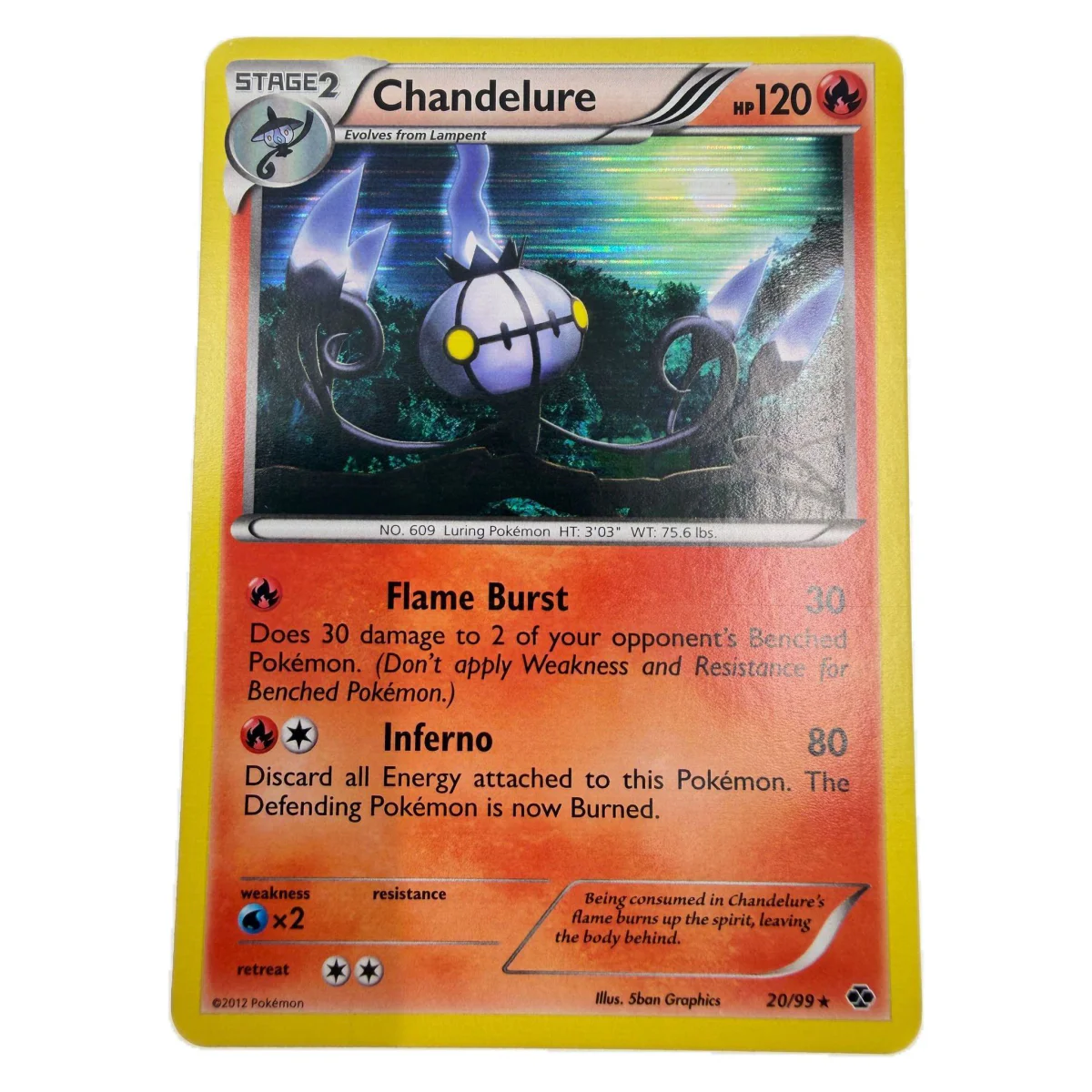 Pokemon Chandelure Holo — Next Destinies 20/99 (Pokemon Kaarten) — Einzelkarte