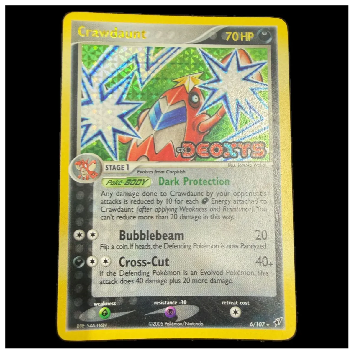 Pokemon Crawdaunt Reverse Holo (Stamped) — EX Deoxys 6/107 (Pokemon Kaarten) — Jednotlivá karta