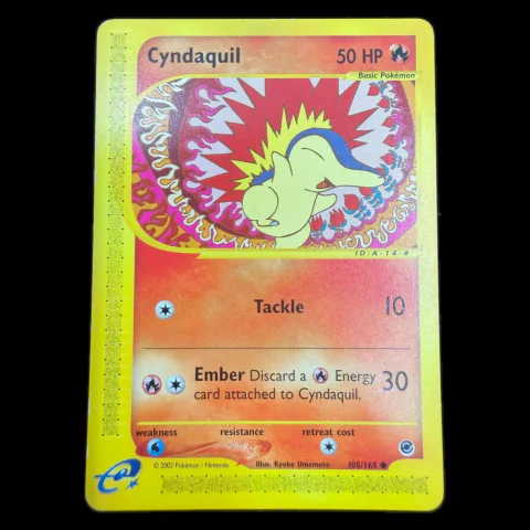 Pokemon Cyndaquil Reverse Holo — Expedition 105/165 — Pokémon-Karten