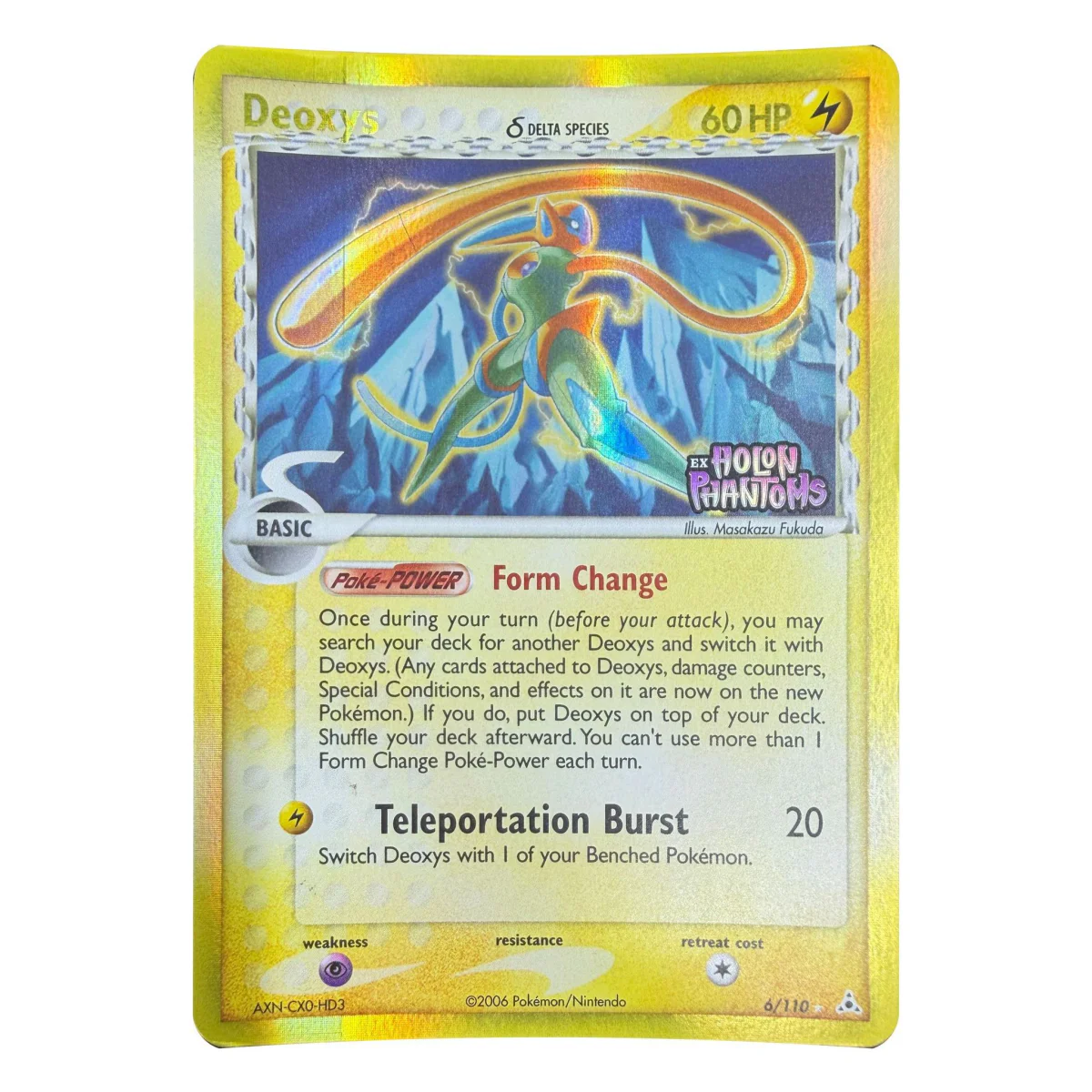 Pokemon Deoxys Delta Species Reverse Holo (Stamped) — EX Holon Phantoms 6/110 Pokemon Kaarten Voorkant — Losse kaart