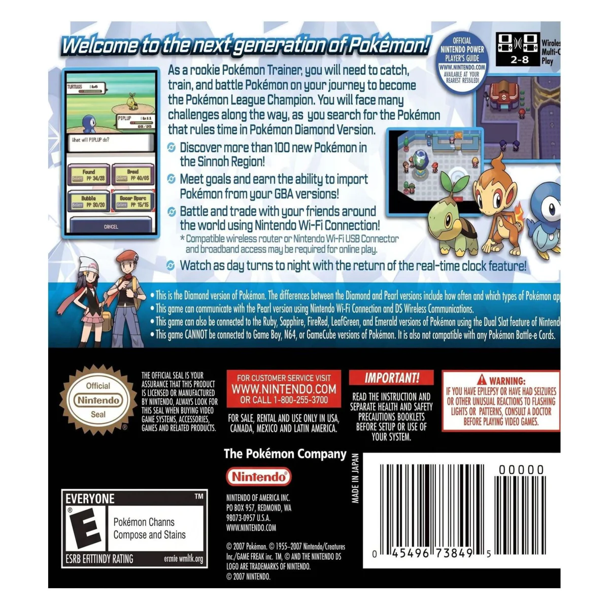 Pokemon Diamond (USA) (Nintendo DS) — takapuoli