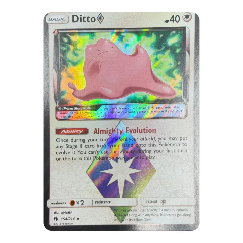Pokemon Ditto Prism Star — Lost Thunder 154/214 — Pokémon-Karten
