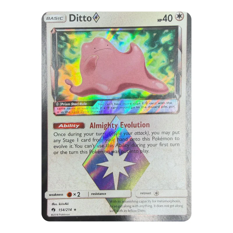 Pokemon Ditto Prism Star — Lost Thunder 154/214 (Pokemon Kaarten) Losse kaart — origineel kopen bij Gameshop Enter