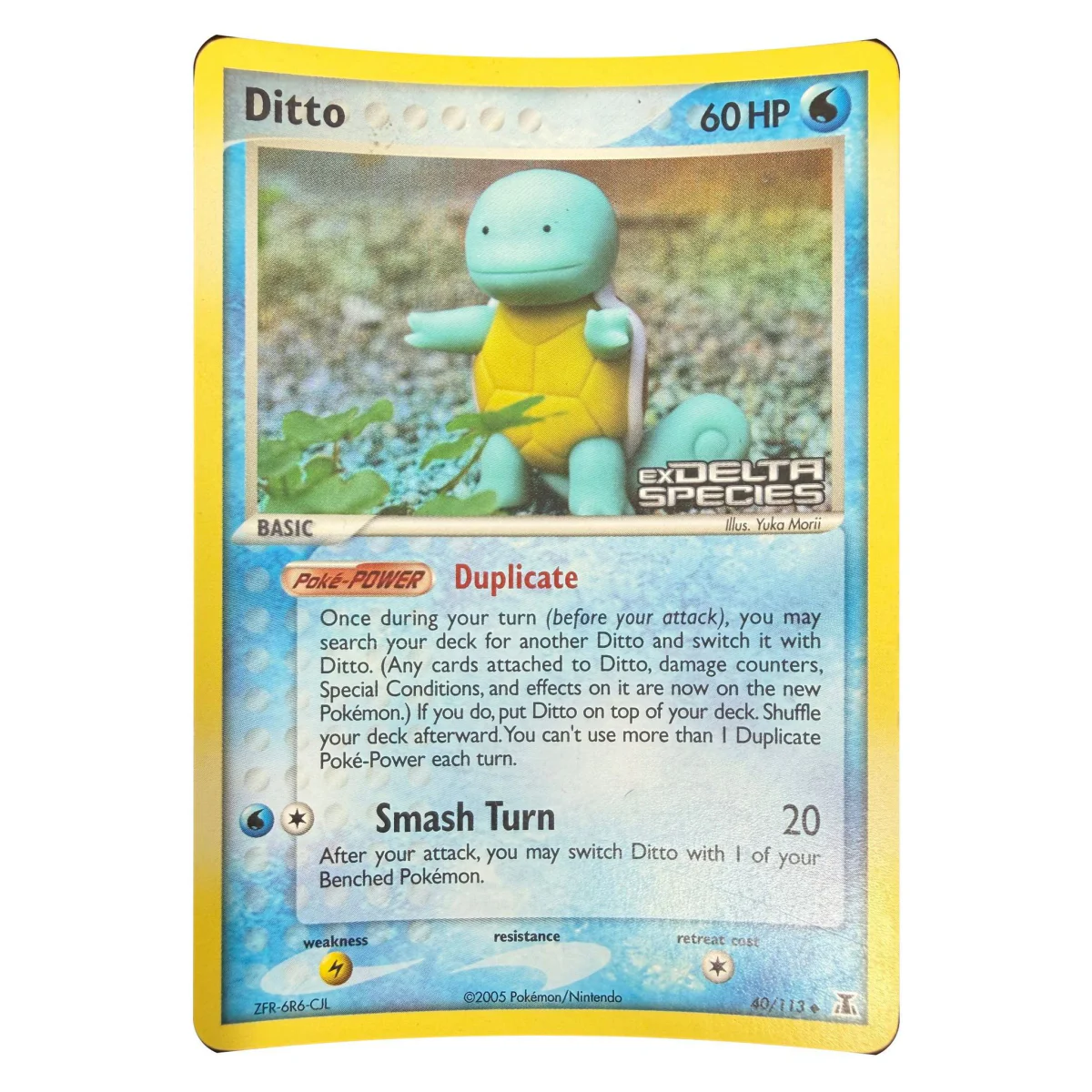 Pokemon Ditto (Squirtle) Reverse Holo (Stamped) — EX Delta Species 40/113 (Pokemon Kaarten) — detailní fotografie 1