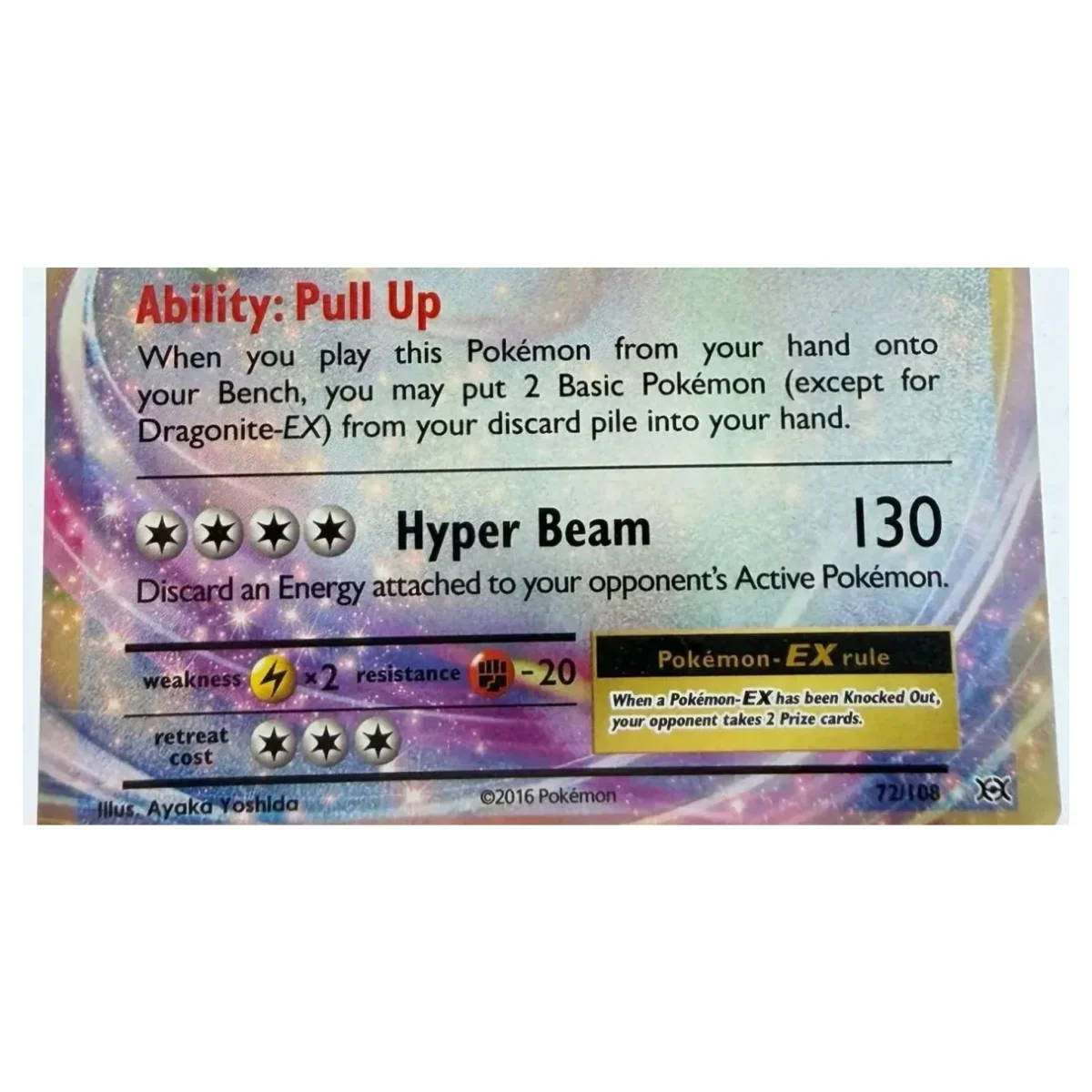Pokemon Dragonite EX — 72/108 (XY Evolutions) (Pokemon Kaarten) — Detailfoto 3