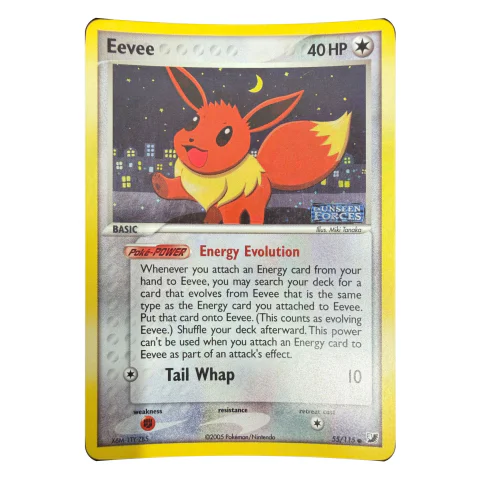 Pokemon Eevee Reverse Holo (Stamped) — EX Unseen Forces 55/115 — Pokémon-Karten
