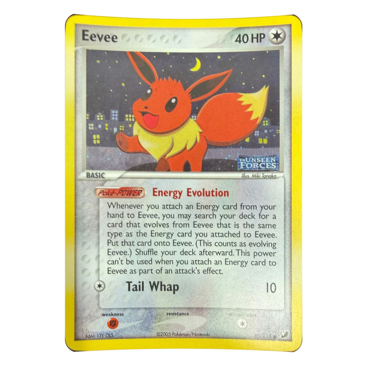 Pokemon Eevee Reverse Holo (Stamped) — EX Unseen Forces 55/115 (Pokemon Kaarten) — detailní fotografie 1