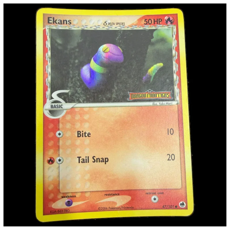 Pokemon Ekans Delta Species Reverse Holo (Stamped) — EX Dragon Frontiers 47/101 (Pokemon Kaarten) Losse kaart — origineel kopen bij Gameshop Enter