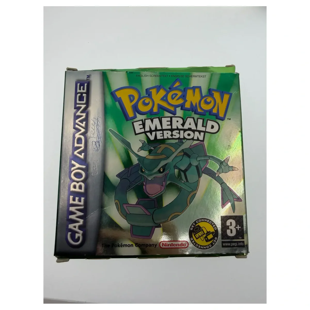 Pokemon Emerald Game Boy Advance Voorkant — Game in doos
