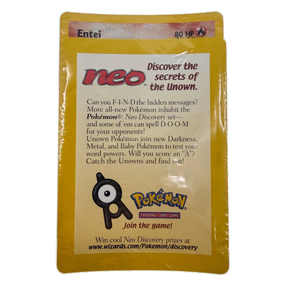 Pokemon Entei — Wizards Black Star Promo 34 (sealed) (Pokemon Kaarten) — Fabrycznie zafoliowane (sealed)