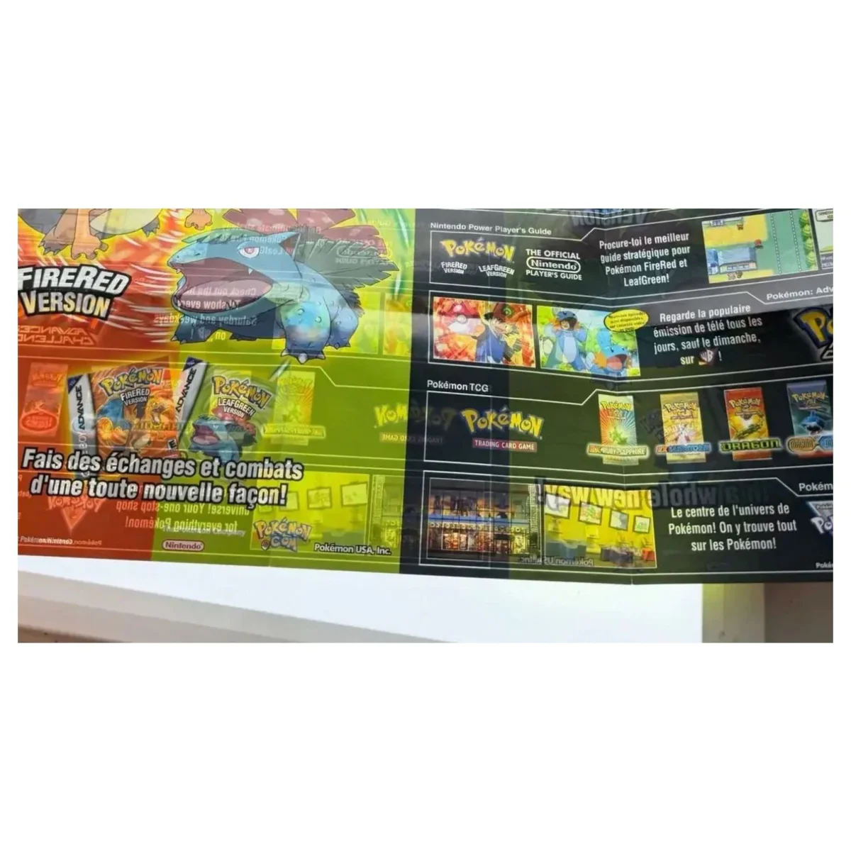 Pokemon FireRed & LeafGreen — originele promo-poster/flyer Game Boy Advance Binnenkant — Los accessoire