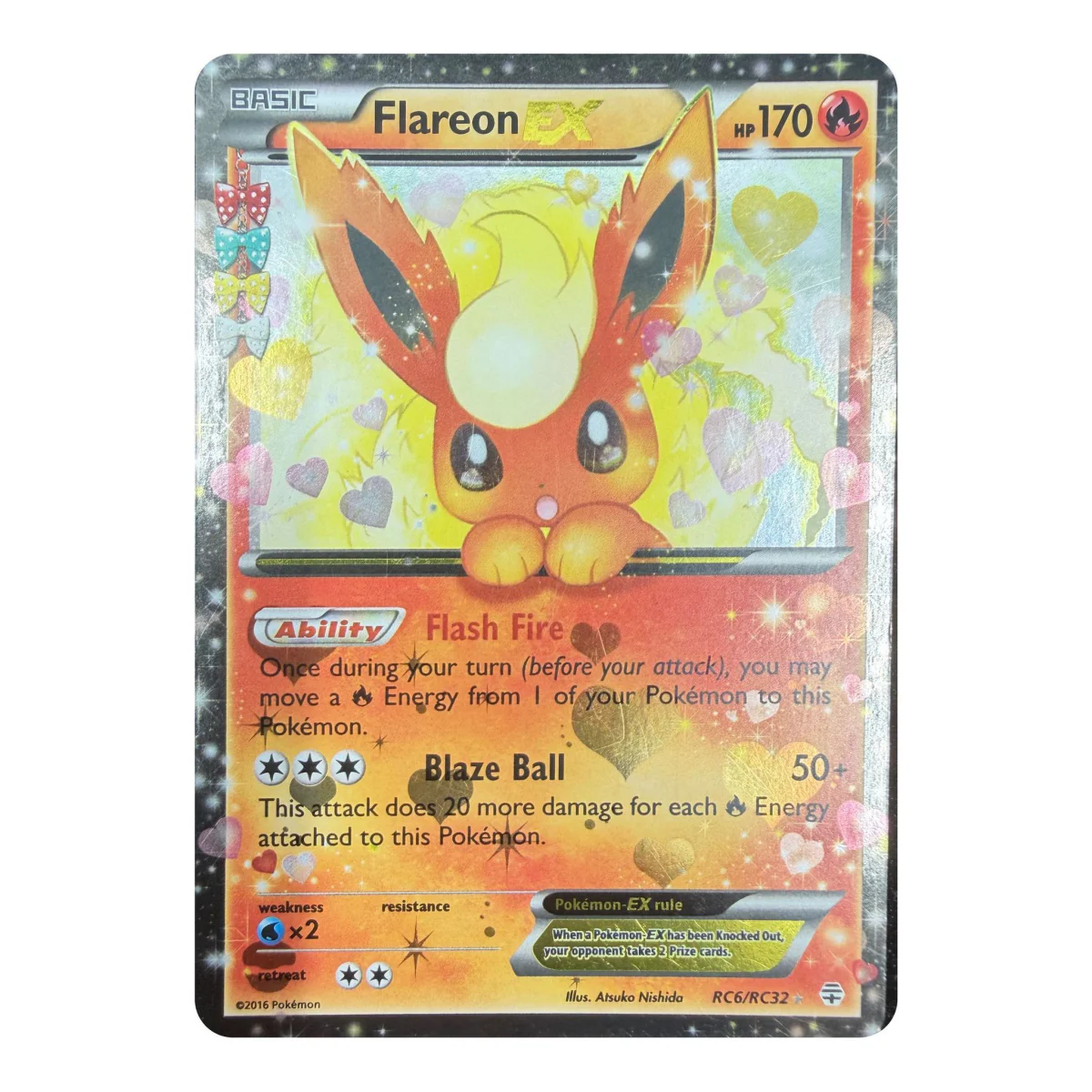 Pokemon Flareon EX — Generations Radiant Collection RC6/RC32 (Pokemon Kaarten) — Jednotlivá karta
