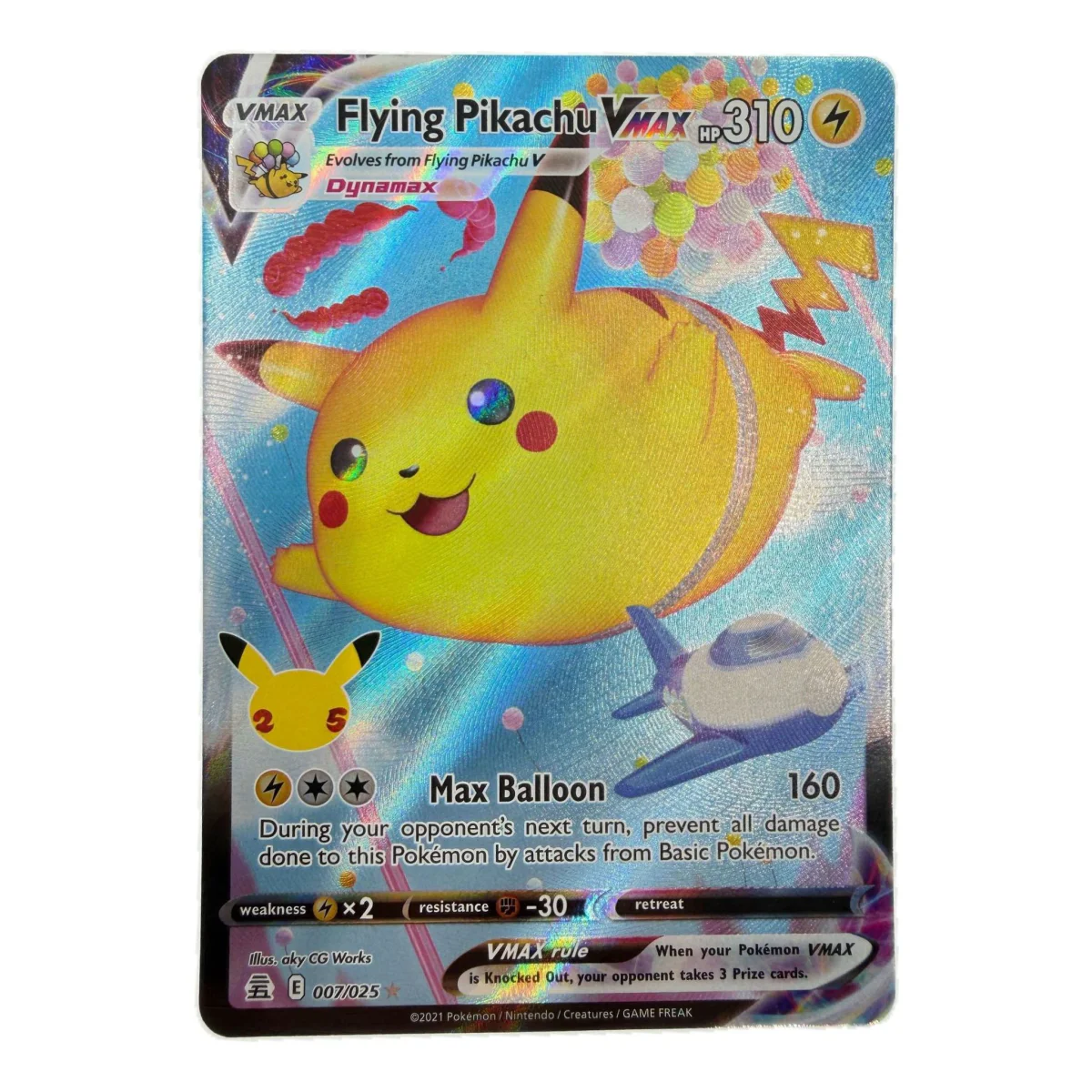 Pokemon Flying Pikachu VMAX — Celebrations 007/025 (Pokemon Kaarten) — Pojedyncza karta