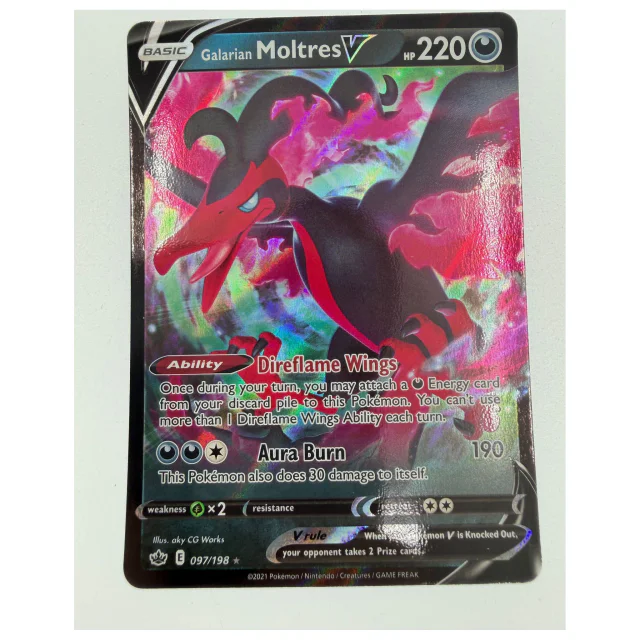 Pokemon Galarian Moltres V — Chilling Reign 097/198 — Pokemon Kaarten