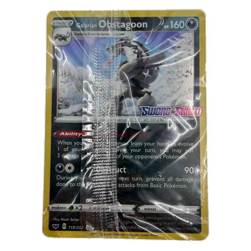 Pokemon Galarian Obstagoon Prerelease Promo — Sword & Shield 119/202 (sealed) (Pokemon Kaarten) Sealed — origineel kopen bij Gameshop Enter