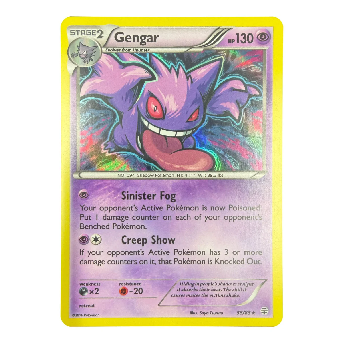 Pokemon Gengar Holo — Generations 35/83 (Pokemon Kaarten) — detaljefoto 1