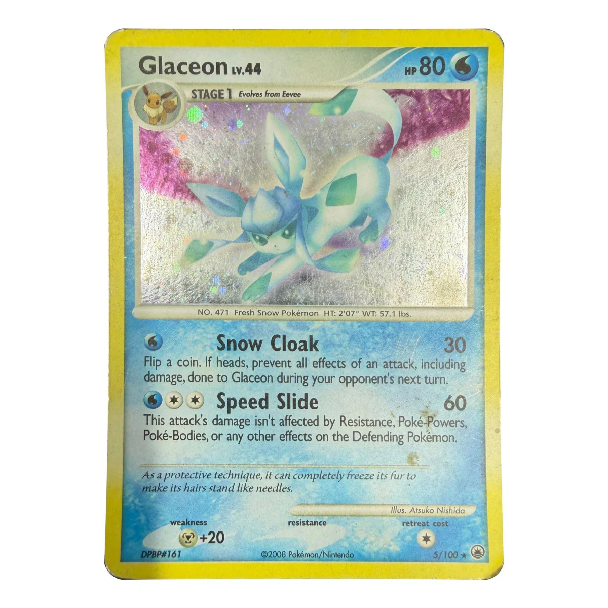 Pokemon Glaceon Holo — Majestic Dawn 5/100 (Pokemon Kaarten) — detaljefoto 1