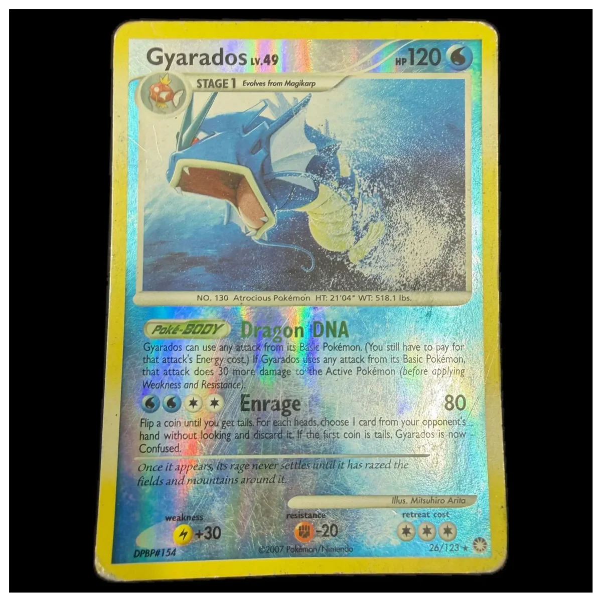 Pokemon Gyarados Reverse Holo — Mysterious Treasures 26/123 (Pokemon Kaarten) — Jednotlivá karta