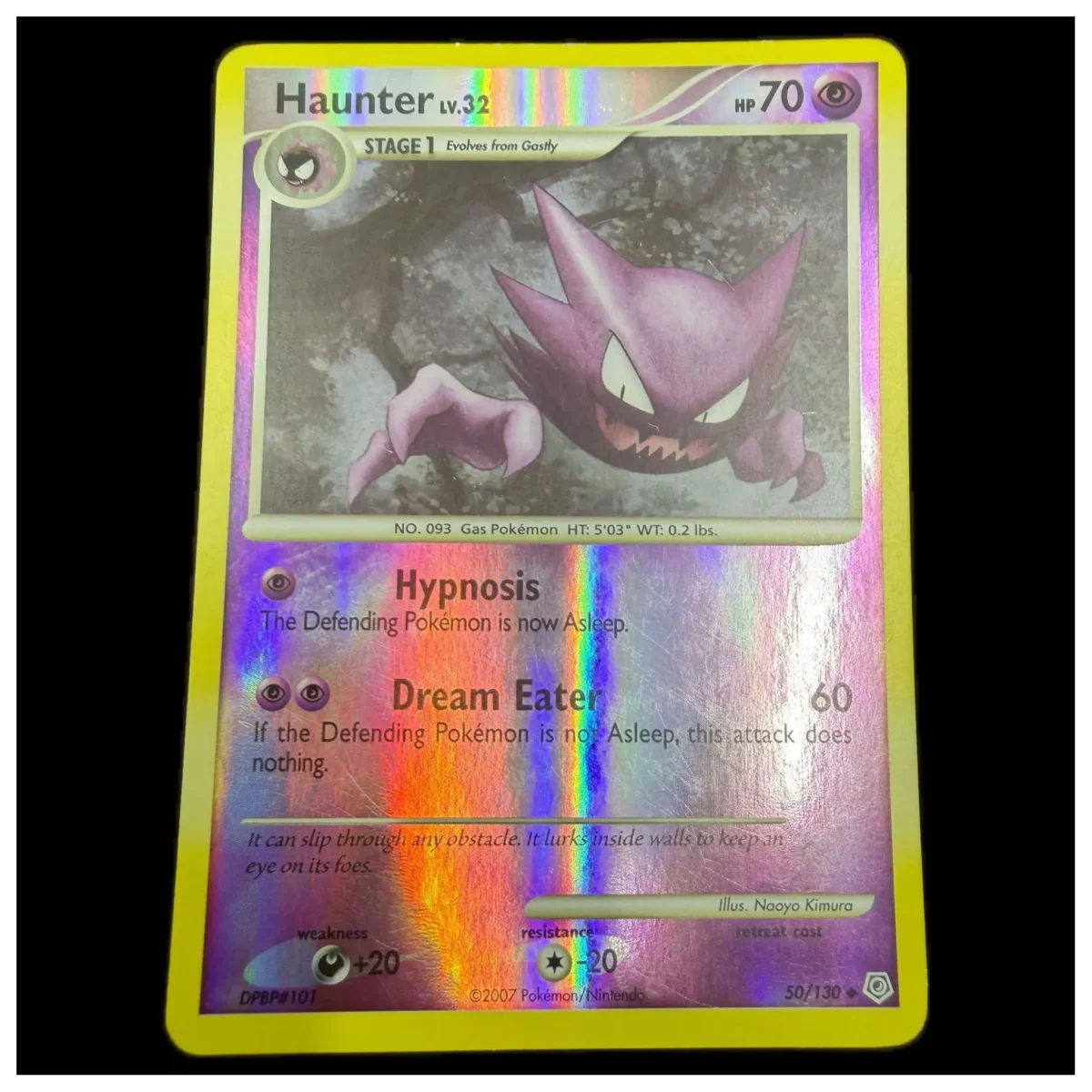 Pokemon Haunter Reverse Holo — Diamond & Pearl 50/130 Pokemon Kaarten Voorkant — Losse kaart