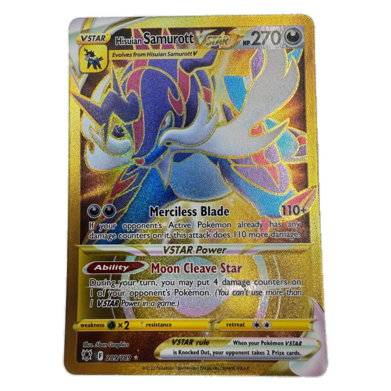 Pokemon Hisuian Samurott VSTAR Gold — Astral Radiance 209/189 (Pokemon Kaarten) Losse kaart — origineel kopen bij Gameshop Enter